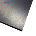 black brushed acp alucobond brushed silver dibond black silver alucobond panel board acm 1,22 x 5 metros